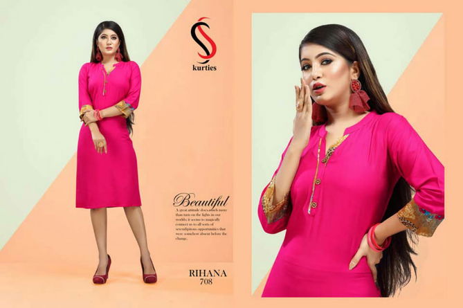 SS Rihana 7 Rayon Running Wear Kurti Collection